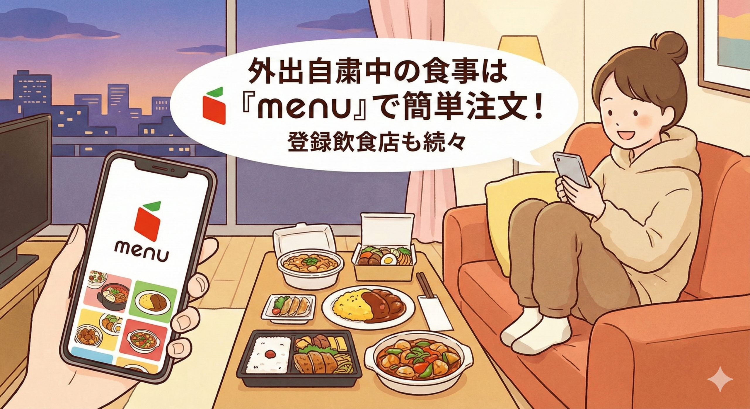 外出自粛中の食事はデリバリー・テイクアウトアプリ「menu(メニュー)」で簡単注文!登録飲食店も続々