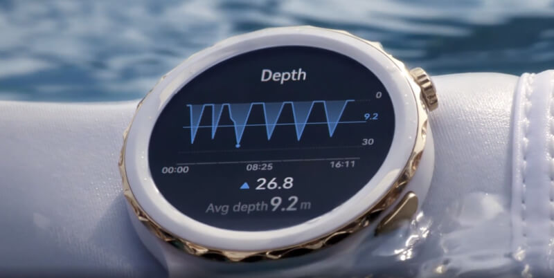 HUAWEI WATCH GT 3 Proは深度30mまでのダイビングに対応した防水性能