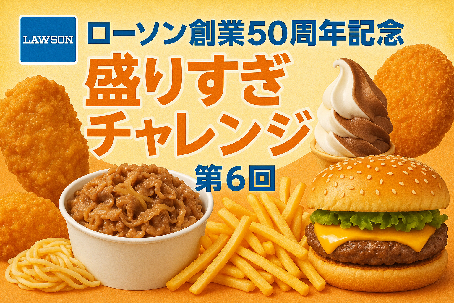ローソン創業50周年記念「盛りすぎチャレンジ」第6回 -完全ガイド