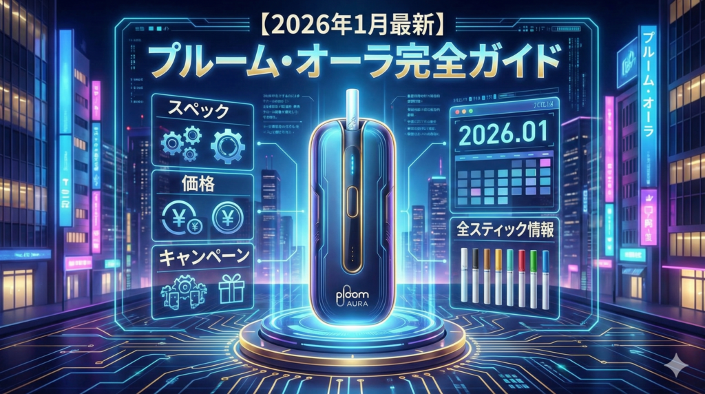 【2026年1月最新】プルーム・オーラ完全ガイド｜スペック・価格・キャンペーン・全スティック情報