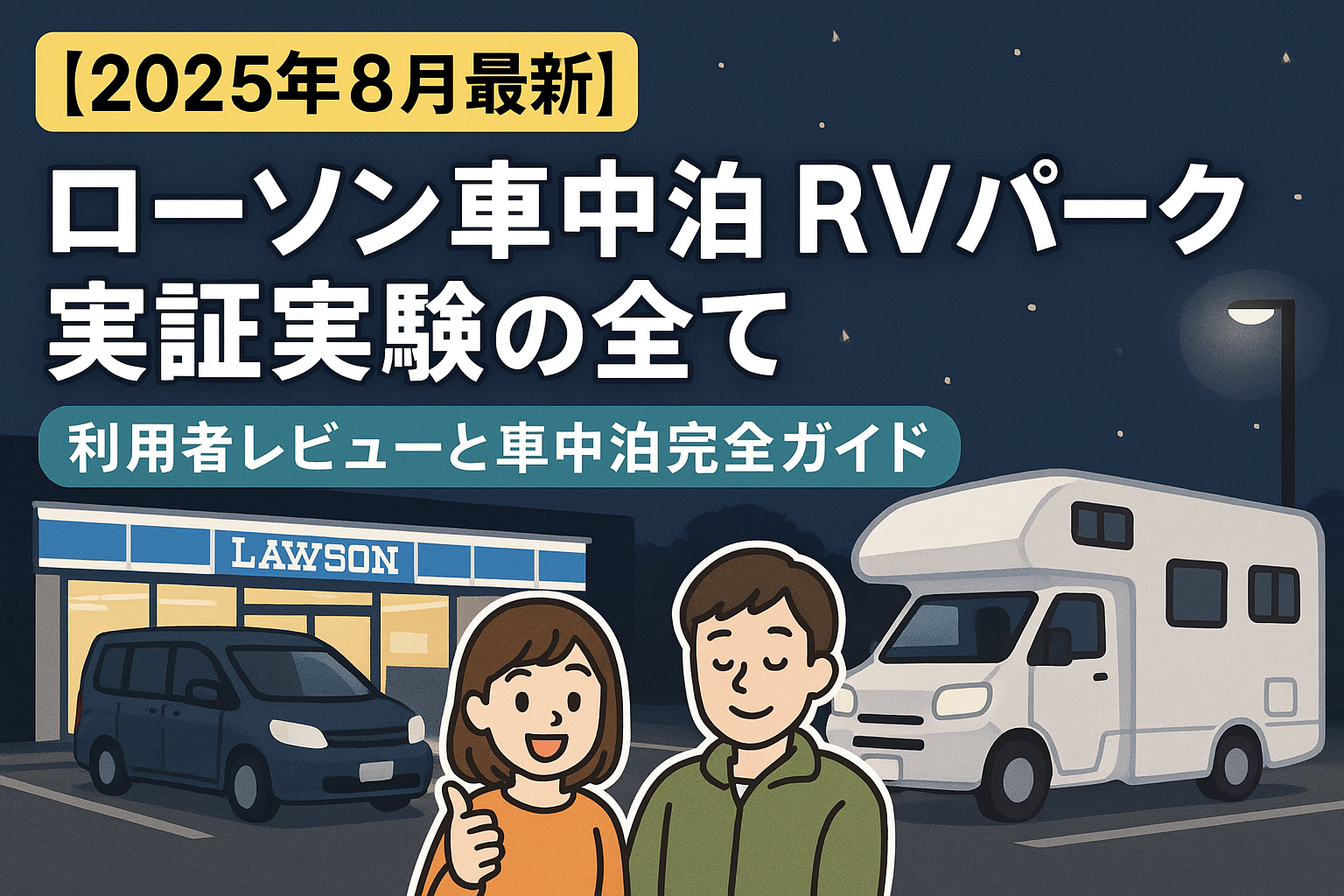 【2025年8月最新】ローソン車中泊RVパーク実証実験の全て｜利用者レビューと車中泊完全ガイド
