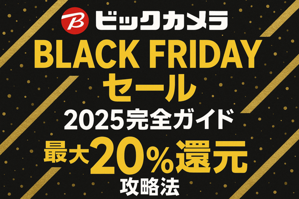 ビックカメラ Black Fridayセール2025完全ガイド｜最大20%還元＆最大3万円ポイント＋3万円値引き攻略法
