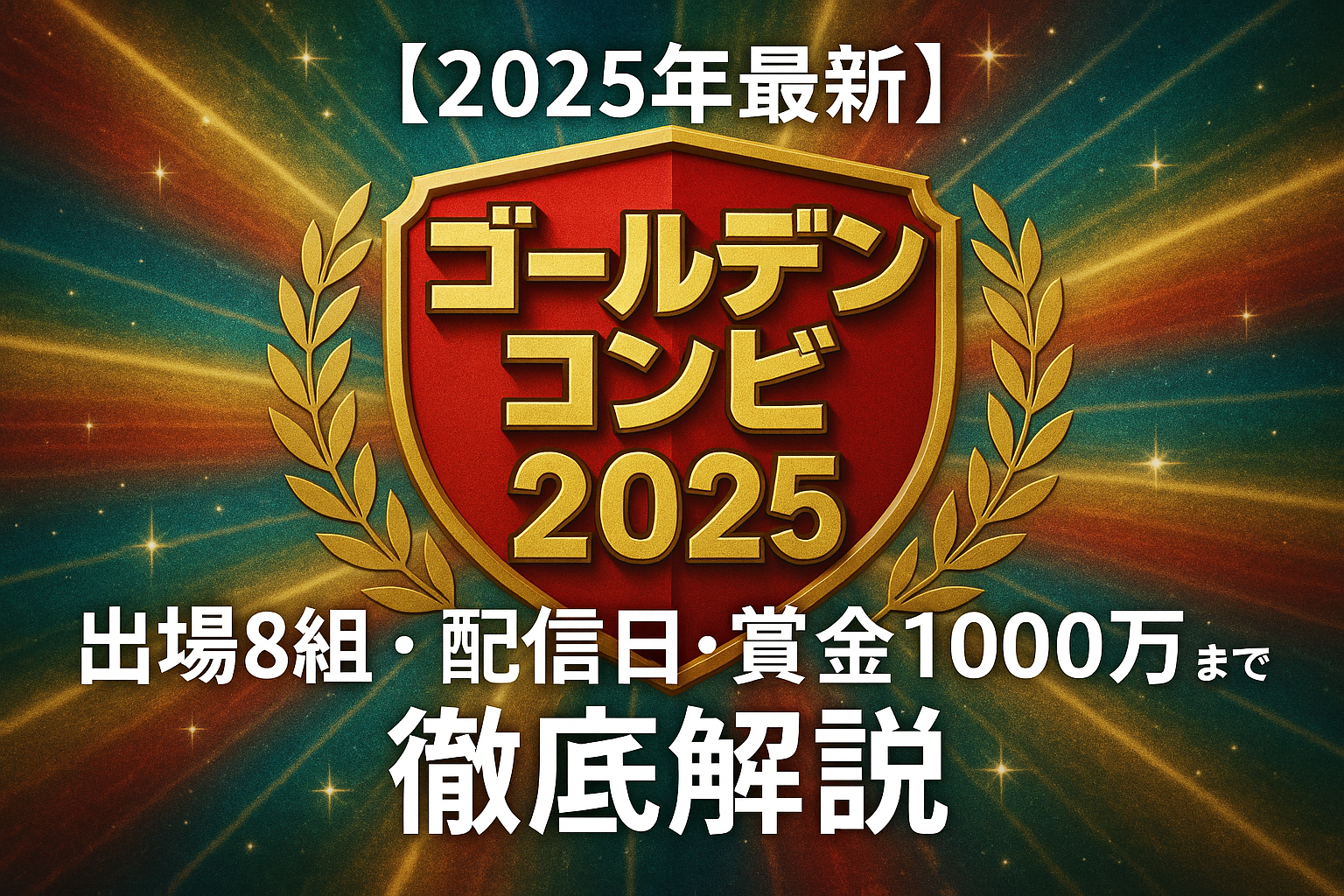 【2025年11月21日配信開始】ゴールデンコンビ2025完全ガイド｜出演者全8組・配信スケジュール・優勝予想を徹底解説