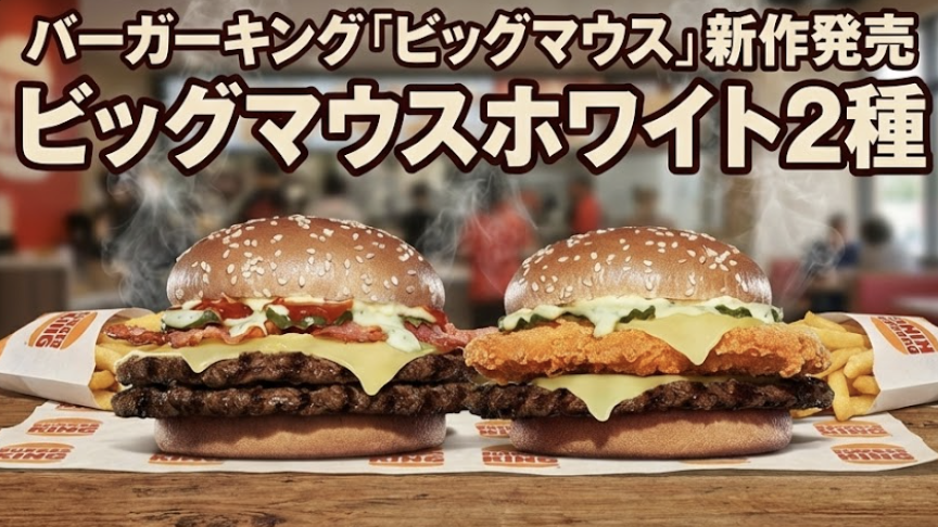 バーガーキング「ビッグマウス」新作発売｜ビッグマウスホワイト2種