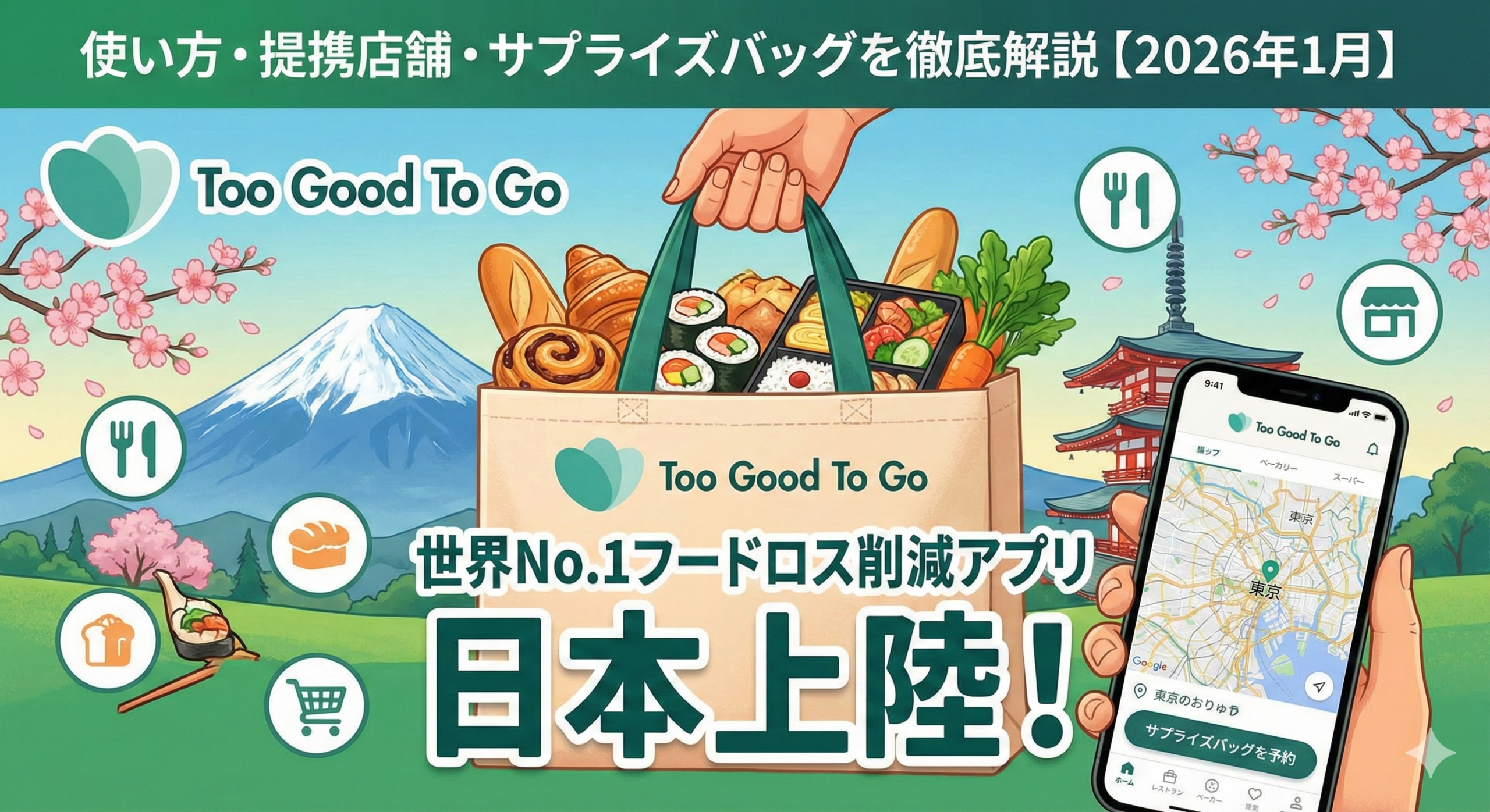 世界No.1フードロス削減アプリ「Too Good To Go」日本上陸！使い方・提携店舗・サプライズバッグを徹底解説【2026年1月】