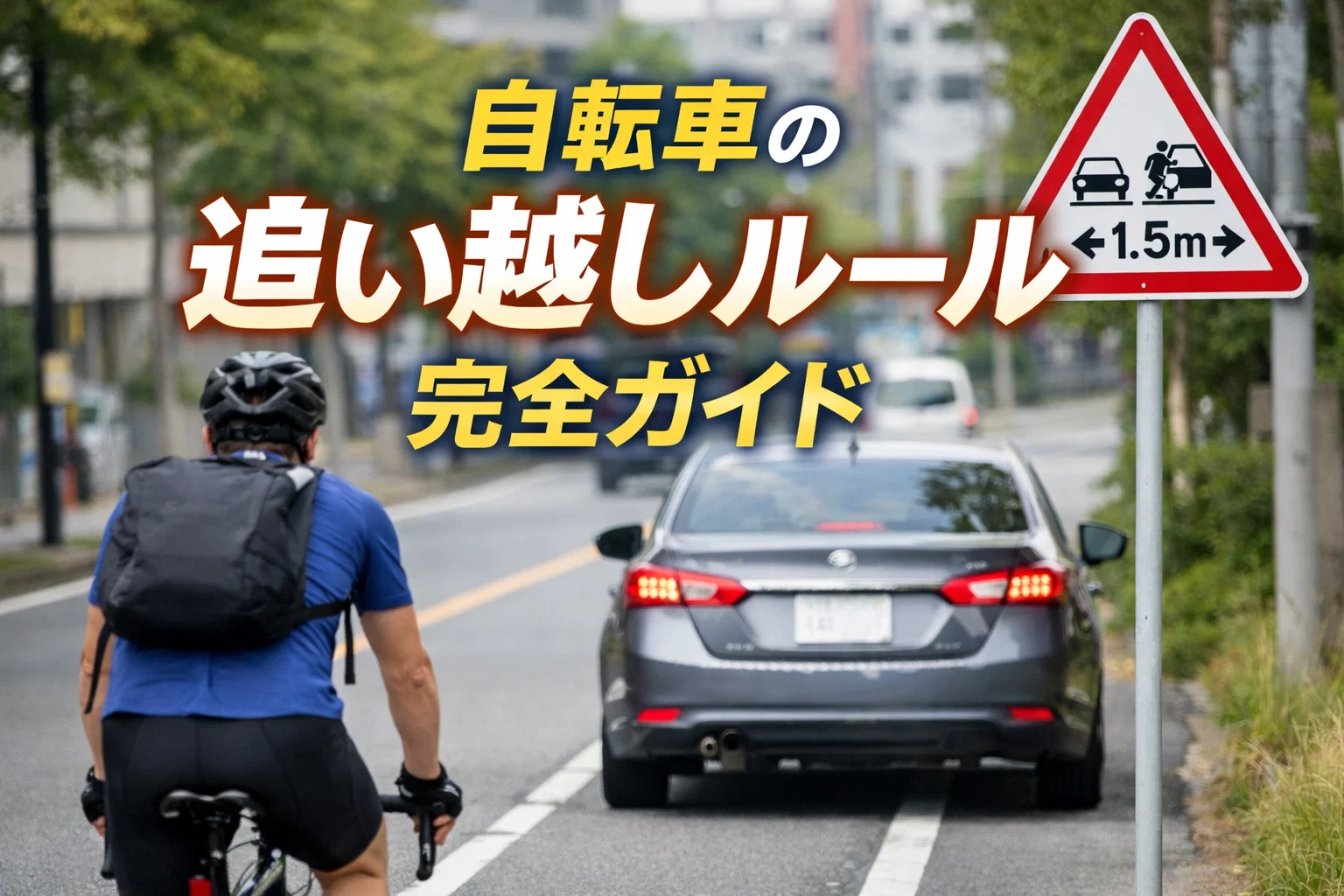 自転車追い越しのアイキャッチ